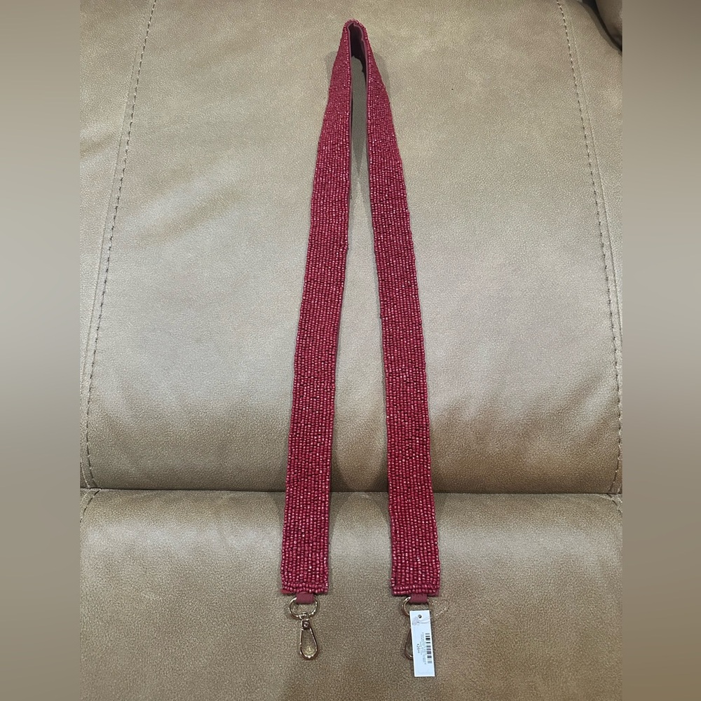 Elegant Red Beaded Women's purse scrap